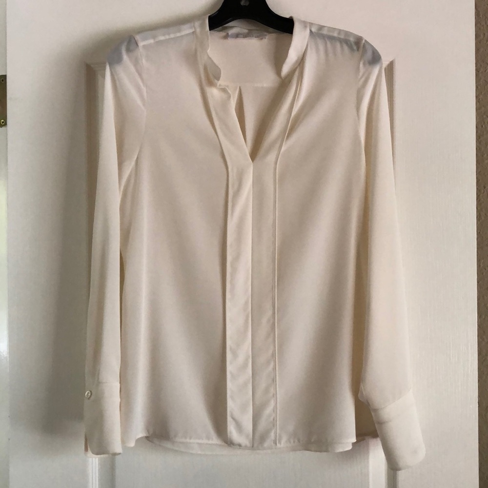 Chloe Silk L/S Paneled Front Blouse